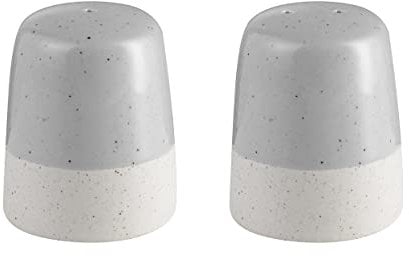 Blomus Salz- und Pfefferstreuer Sablo, Gewürzstreuer, Steingut, Cloud, 64383