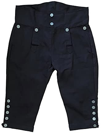 Mens Colonial Knee Breeches 18th Century Pants Fall Front Style
