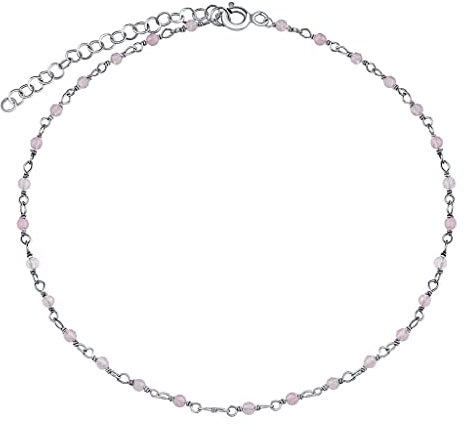 SILVEGO - INS1007BRQ – Bracelet pour Femme - Argent 925/1000 - avec Quartz Rose Véritable