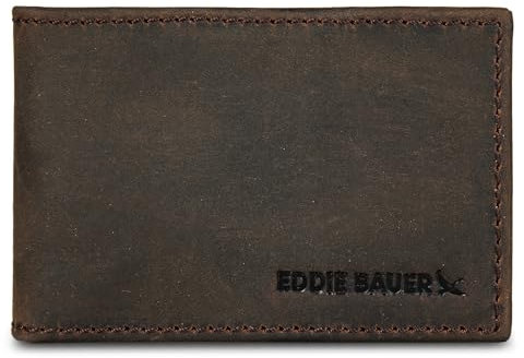 Eddie Bauer Herren Signature Geldklammer Kartenetui Geldbörse, geprägtes Leder, Hellbraun, Einheitsgröße