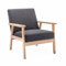 Alice's Home - Skandinavischer Sessel aus Holz und Stoff, Dunkelgrau, Isak, B 64 x T 69,5 x H 73cm