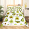 TAKOLI Bettwäsche 135 x 200 Avocado Druck, Weiche Microfaser Cartoon Avocado Bettwäsche Set 2 teilig - Avocado Motiv Bettbezug & 1 Kissenbezüg 80x80, mit Reißverschluss