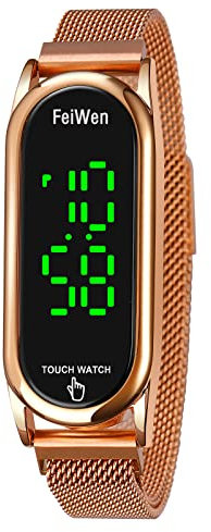FeiWen Fashion Unisex Sportuhr LED Digital Elektronik Licht Uhren Outdoor Running Damenuhr Herrenuhr Armbanduhr (Rose)