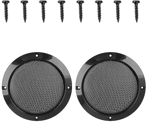 MACHSWON 2pcs Car Woofer Subwoofer Grill Speaker Grill Cover Mesh Protector Cover 6inch Black