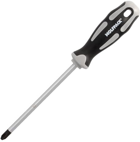 Destornillador Phillips Acero S2 Mango TPR Bimaterial. Medida PH 3 x Ø 8,0 x 150 mm.