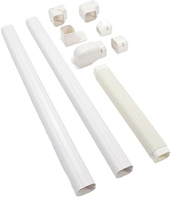 Kit de Cubierta Decorativa de PVC para Aire Acondicionado, Fácil Instalación para Mini Split, Tubos de Bomba de Calor de CA Central, Sistemas de Bombas de Calor de CA Central,