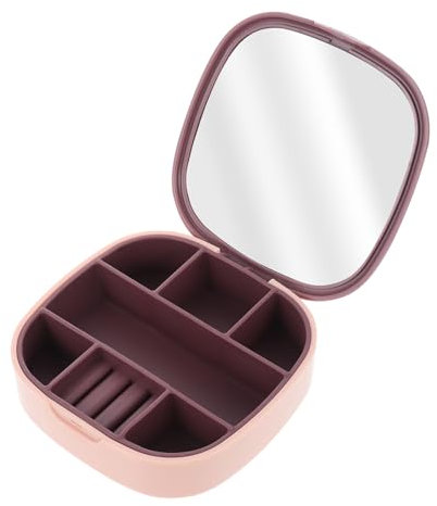 ABOOFAN Kunststoffbehälter Tragbare Schmuckschatulle Schmuckkästchen Violett Reisen Lagerregal Abs Anschauen Schmuck