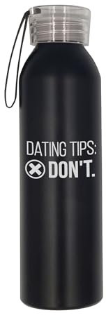 Suggerimenti per gli appuntamenti Don't Funny Life Art Bottiglia dacqua incisa in acciaio inossidabile durevole