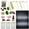 Woohome Zen Garden Kit 28 x 20cm (11x8 inch) Japanese Zen Garden Kit With 7 Handmade Bamboo Tools for DIY Mini Rock Garden Meditation Ornaments Landscape Sand Table Resin Decoration