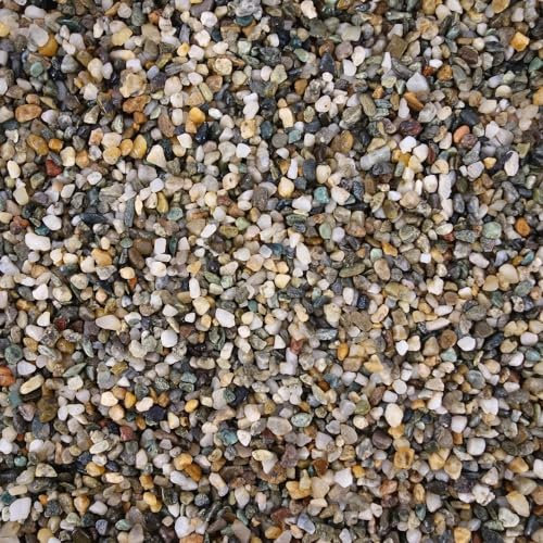 AquaOne Aquarium Kies Sand 5 kg I Bodengrund hell schwarz bunt fein mittel grob I Aquariumkies Premium Qualität I Quarzsand Aquariumkies Deko Aquascaping Körnung (beige 2-4mm)