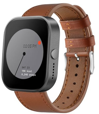 Leder Armband für Nothing Watch Pro Armbänder, Echtleder Schlank Ersatzarmband mit Edelstahl-Verschluss Kompatibel mit Armbänder Nothing Watch Pro (F)