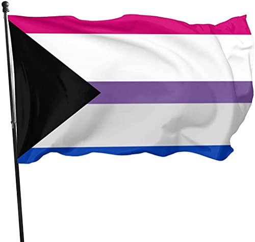 Garten Flaggen Generisches Demi Bisexual Bi Prides Pride Garten Banner Durable Personality Flags Uv-Beständig Feiertage Flags Für Outdoor Party Festival 90x152cm