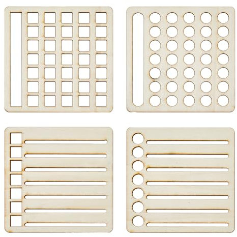 SUPERFINDINGS Tagebuch-Schablonen, Kalender-Werkzeuge, Vorlagen für Tagebücher, Notizbücher, Zeitpläne, Vorlagen für Journaling-Planung, 10 x 10 cm, 4 Stück
