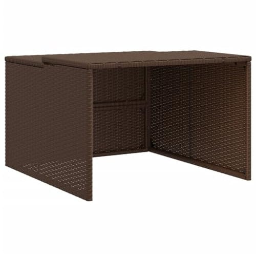 vidaXL Caseta robot cortacésped ratán sintético marrón 86x90x52/57 cm