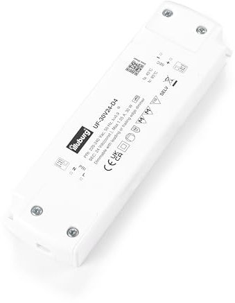 illuburg Transformador LED 24V Regulable TRIAC Extraplano 6W - 30W para Tira LED Alimentador Fuente de Alimentación