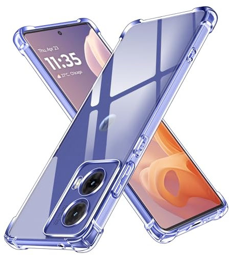 ivoler Funda para Motorola Moto G85 5G, Carcasa Protectora Antigolpes Transparente con Cojín Esquina Parachoques, Suave TPU Silicona Caso Delgada Anti-Choques Case