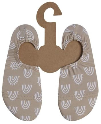 Slipstop Kinder Strandschuhe Anti Rutsch Sport- Schwimmschuhe Badeschuhe Urlaub Caramel Junior Sonnenschutzfaktor 50+, Gr. 18-20