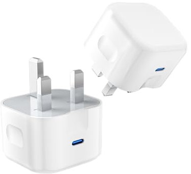 Charger For iPad Mini(A17 Pro) 2024 /Air 11 Inch 2025 2024/Air 13 Inch 2025 2024/iPad 11th Genaration/Pro 11 2024/Pro 13 2024 Charger Plug, 20W USB C Charger Mains UK USB C Wall Charger (White)