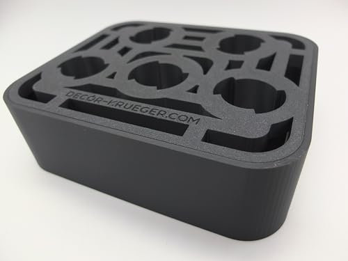 Halter Aufsteller für Kenwood Chef Nudelvorsatz Pasta für 5 Aufsätze Art Deco Stil (Black)