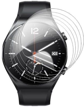 Snailcanfly 5pcs Hydrogel Film Screen Protector for Xiaomi Watch S3 1.43 Smart Watch Flexible HD Transparent TPU Protective Film Ultra-thin Self-Healing Anti scratch Explosion-proof