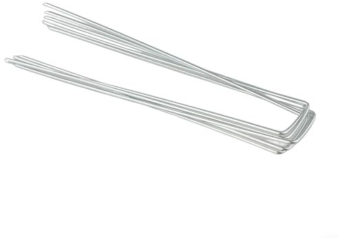 Zuverlässige U-förmige Bodennägel, verzinkter Stahl, 10/15/20 cm Länge, 10-teiliges Set (20 cm)