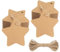100 Stück Geschenkanhänger Weihnachten, Stern Kraftpapier Etiketten Weihnachtsanhänger, Braun Anhänger Weihnachten mit Jute-Schnur, Anhänger Weihnachten Klein für Dekoration