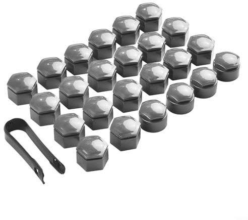 22 mm Reifen Muttern Abdeckungen Verriegelungskappe Schraube enthalten 20 Standard graue Kappen, 4 Standard graue Verschlusskappen für Opel für Insignia für Opel für Opel für Insignia für Insignia