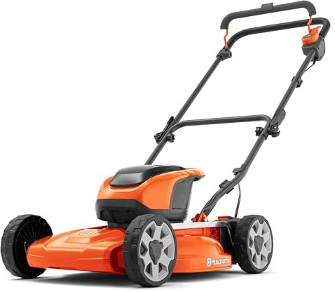 Husqvarna LB 144 Tondeuse à gazon à essence - Largeur de coupe 44 cm - Moteur 1,95 kW - Fonction mulching BioClip - Réglage central de la hauteur - Barre pliable - Idéal pour les jardins de petite à