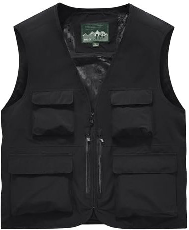 OlyljpinZ Herren Anglerweste Outdoor Weste mit Mehreren Taschen Sommer Leicht Atmungsaktiv Freizeitweste Classics Ärmellose Jacke Fotografie Jagd Sportweste Camping Safari Trekking Weste Arbeitsweste