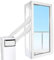 Newthinking Air Conditioner Window Kit, Portable Anti-Mosquito Wind Resistant Window Seal Kit with Zip and Adhesive Fastener for Portable Air Conditioner and Tumble Dryer, 400cm/158 Inch, No Drilling