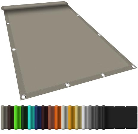 Toile d'ombrage Voile Ombrage Pergola 350 x 350 cm Anti 98% UV Protection Rectangulaire Auvent avec 4 Morceaux de Corde Bache pour Pergola pour Patio Terrasse Extérieur, Taupe