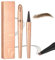 2 Stück Magischer Microblading Augenbrauenstift mit 4 Mikrogabelspitzen, Wischfester Augenbrauenfarbe, Sorgt für Natürlich Aussehende, Definierte Augenbrauen (Dunkelbraun*2)