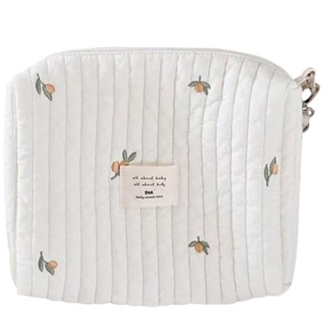 Hook Sticked Carry Tasche - Baby Wickeltasche, Kinderwagen Organizer -Tasche | Baumwoll -Reißverschlussbärke, Baby Wickelbeutel -Kindergerichtsorganisator, Kleine Bestickte Mamistasche Für Wis