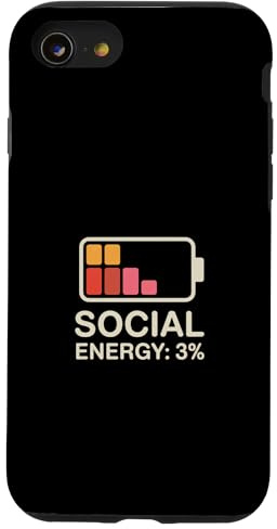 Social Energy 3 Percent Funny Battery Case for iPhone SE (2020) / 7/8