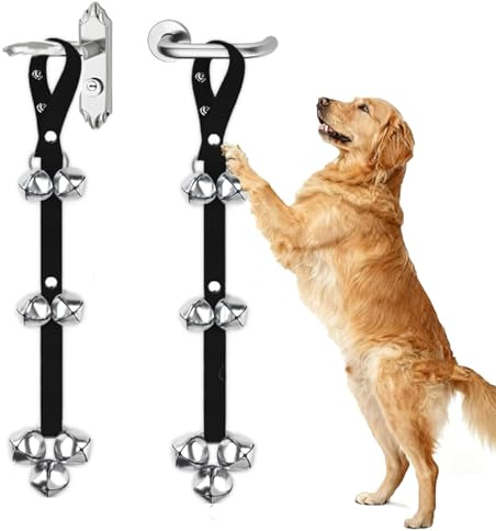 GYTFOG 2 Pcs Dog Training Doorbell, Dog Toilet Training Bells, 7 Extra Loud Doorbells with Strong Strap for Small, Medium, Large Dogs, Bell for Dogs to Ring to Go Outside, 99 Cm Dog Bell Rope