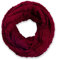 styleBREAKER Unisex Strick Loop Schal kariert, Uni Feinstrick Schlauchschal, Winter Strickschal 01018154, Farbe:Bordeaux-Rot
