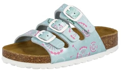 Lico Mädchen Bioline Flower Kids Hausschuhe, Mint, 39 EU
