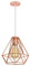 iDEGU Suspension Luminaire Retro Vintage E27 Lustre Plafonniers en Forme de Cage Lampe Suspension pour Salle à Manger, Salon, Chambre et Restaurant - Ø 20cm (Or rose)
