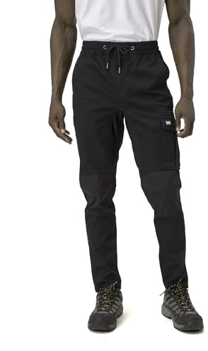 Cat erpillar Men's Slim Fit Work Cargo Trousers, Black, 40 W/34 L