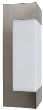 Lindby Edelstahl Wandlampe aussen, Wandleuchte außen spritzwassergeschützt IP44 1x 6,5W LED Außenleuchte Aussenwandleuchte