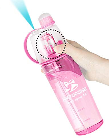 HKTOPCNE Spray Bouteille D'eau Pour Boire Sport Bouteille D'eau Cyclisme Sans BPA 600 ml Pour Extérieur Gym Cyclisme Randonnée et Alpinisme Course Escalade