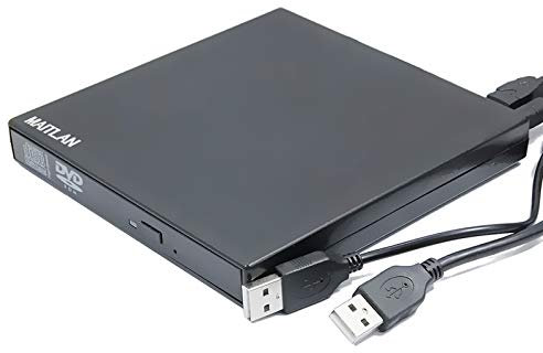 USB External DVD Combo Player Portable Optical Drive for HP ZBook 15 X2 17 15U 14U G5 G3 G4 Studio X360 Elite X2 1020 G2 G1 Laptop PC 24X CD-RW Writer DVD-ROM Reader Black