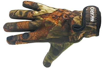 Nikaro Neopren Camo Schießhandschuhe für Paintball Angeln Fotografieren Jagd Outdoor Aktivitäten (L)