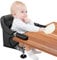 Toogel Klappbarer Tischsitz, Tragbarer Baby Hochstuhl mit Sicherheitsgurt, Kinderstuhl zum Anklippen, Sitzerhöhung Stuhlsitz Babysitz mit Transporttasche für Zuhause und Unterwegs (Schwarz)