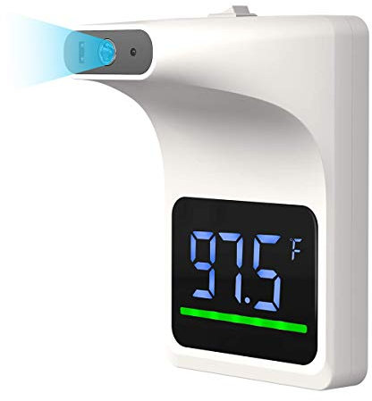 AlphaMed Non-Contact Infrared Thermometer - Wall Mountable - LED - Accurate Diagnosis in 1 Second