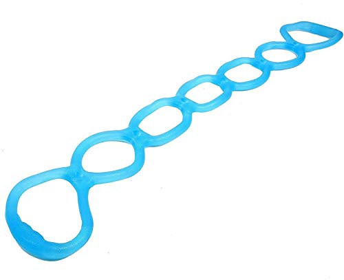 7 Ring Jelly Tube Chest Expander, Fitness Stretch Strap Resistance Exercise Band Chest Arm Expander Exerciser Portable Yoga Pilates Boxen Core Muscle Training Tube Bands (Blue)