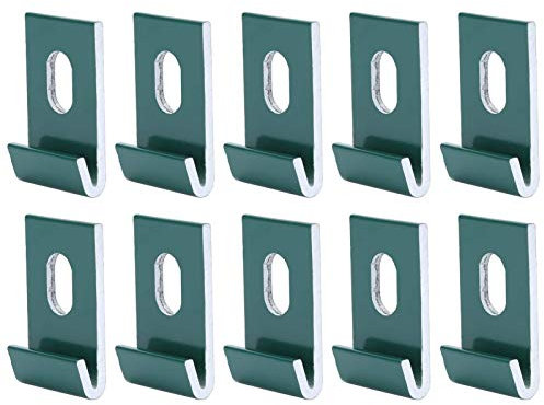 Greenhouse Glass Clips, 10Pcs Greenhouse Window Clips Glass Pane Fixings Clips Stainless Steel J Clips Fixings Attaches Kit Base Attachment