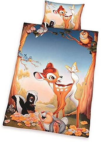 Klaus Herding GmbH Bambi Bambi Unisex Bettwäsche Multicolor 100% Baumwolle Disney, Fan-Merch, Film, Zeichentrick