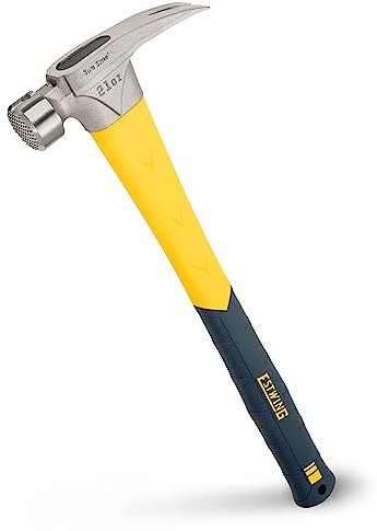 ESTWING Sure Strike Hammer MRF21LM - Martello da carpentiere con testa zigrinata e manico in fibra di vetro, 595,3 g
