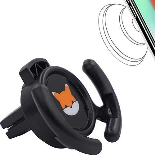 HOMEFOX Car Vent Mount Holder - Compatible with Popsocket - Car Mount Made for Pop Socket Grips Collapsible Phone Holder for Pop Mount with Secure AC Vent Clip Horizontal Air Vent ONLY (Black)